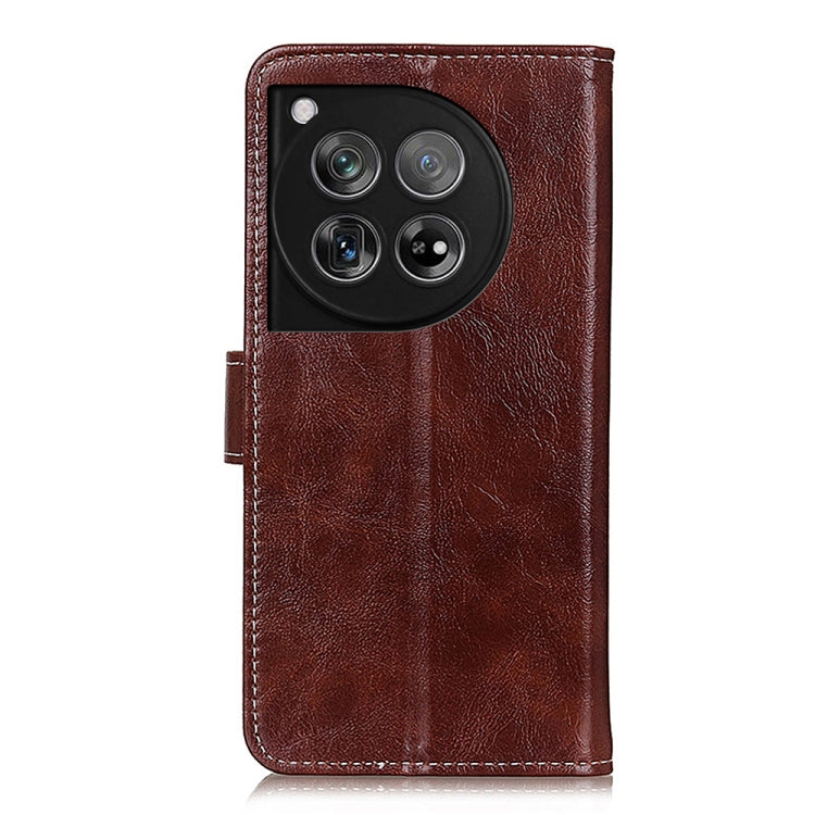 For OnePlus 12 Retro Crazy Horse Texture Leather Phone Case(Brown) - OnePlus Cases by buy2fix | Online Shopping UK | buy2fix