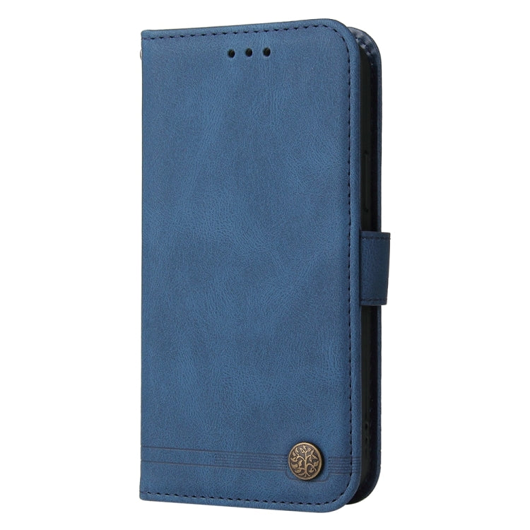 For Google Pixel 9 Pro Skin Feel Life Tree Metal Button Leather Phone Case(Blue) - Google Cases by buy2fix | Online Shopping UK | buy2fix