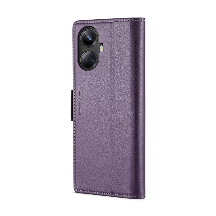 For Realme 10 Pro+ CaseMe 023 Butterfly Buckle Litchi Texture RFID Anti-theft Leather Phone Case(Pearly Purple) - Realme Cases by CaseMe | Online Shopping UK | buy2fix