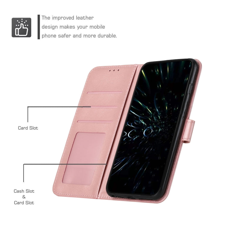 For Xiaomi 14 Ultra Stitching Calf Texture Buckle Leather Phone Case(Rose Gold) - 14 Ultra Cases by buy2fix | Online Shopping UK | buy2fix