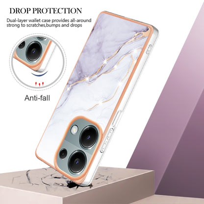 For Xiaomi Poco M6 Pro 4G Electroplating Marble Dual-side IMD Phone Case(White 006) - Xiaomi Cases by buy2fix | Online Shopping UK | buy2fix