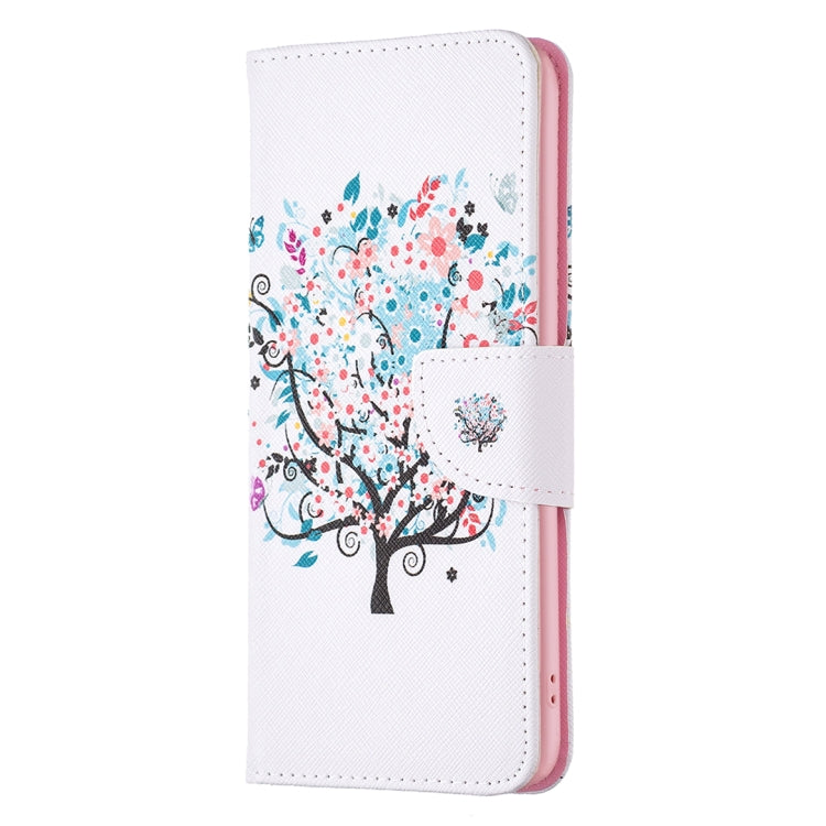 For iPhone 16 Colored Drawing Pattern Leather Phone Case(Tree) - iPhone 16 Cases by buy2fix | Online Shopping UK | buy2fix