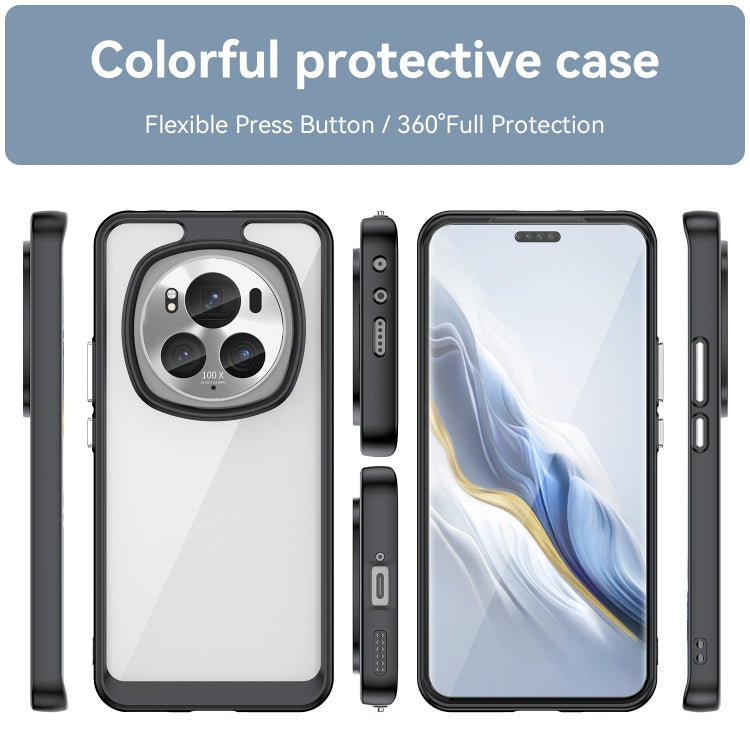 For Honor Magic6 Pro 5G Colorful Series Acrylic Hybrid TPU Phone Case(Black) - Honor Cases by buy2fix | Online Shopping UK | buy2fix