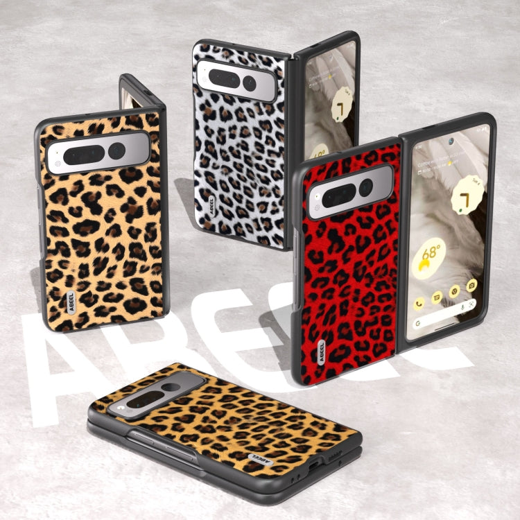 For Google Pixel Fold ABEEL Black Edge Leopard Phone Case(Red) - Google Cases by buy2fix | Online Shopping UK | buy2fix