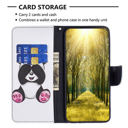 For iPhone 16 Pro Colored Drawing Pattern Flip Leather Phone Case(Panda) - iPhone 16 Pro Cases by buy2fix | Online Shopping UK | buy2fix