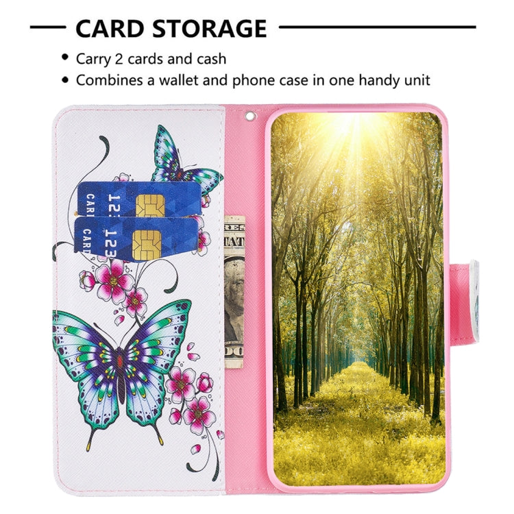 For iPhone 16 Plus Colored Drawing Pattern Flip Leather Phone Case(Flowers Butterfly) - iPhone 16 Plus Cases by buy2fix | Online Shopping UK | buy2fix