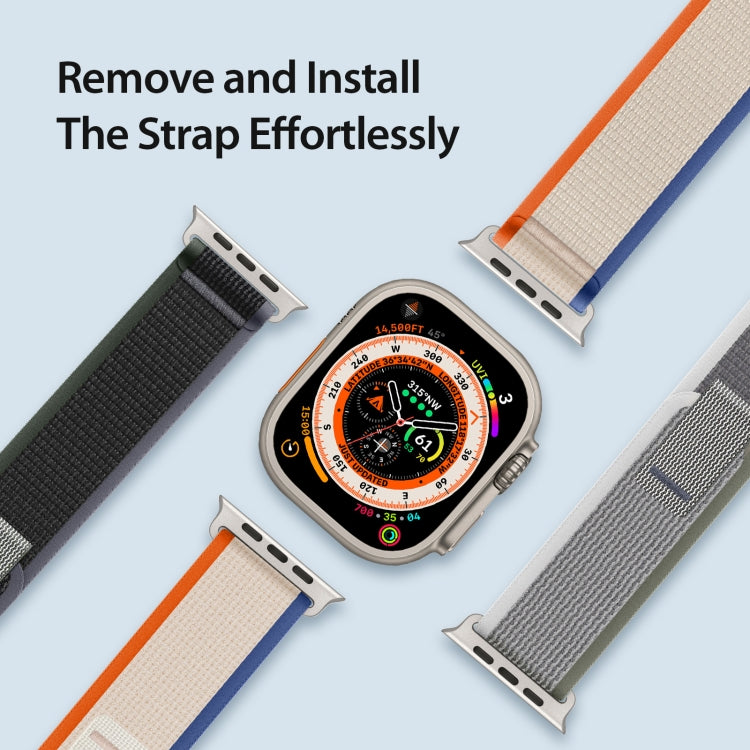 For Apple Watch SE 2023 40mm DUX DUCIS YJ Series Nylon Watch Band(Orange Beige) - Watch Bands by DUX DUCIS | Online Shopping UK | buy2fix