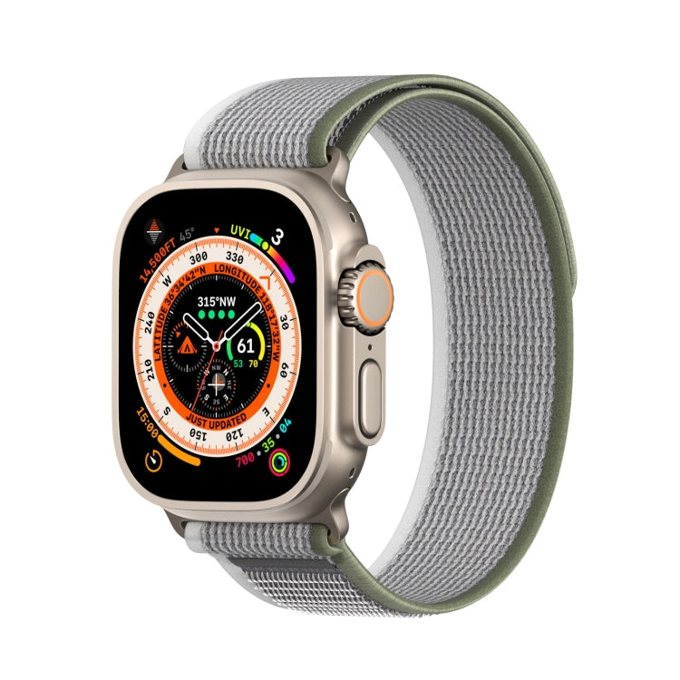 For Apple Watch 9 45mm DUX DUCIS YJ Series Nylon Watch Band(Green Grey) - Watch Bands by DUX DUCIS | Online Shopping UK | buy2fix