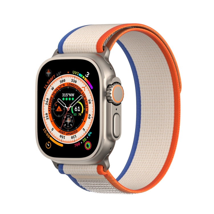 For Apple Watch 7 41mm DUX DUCIS YJ Series Nylon Watch Band(Orange Beige) - Watch Bands by DUX DUCIS | Online Shopping UK | buy2fix