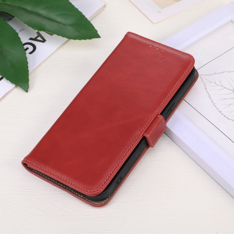 For OnePlus Nord 13 Magnetic Crazy Horse Texture Genuine Leather RFID Phone Case(Red) - OnePlus Cases by buy2fix | Online Shopping UK | buy2fix