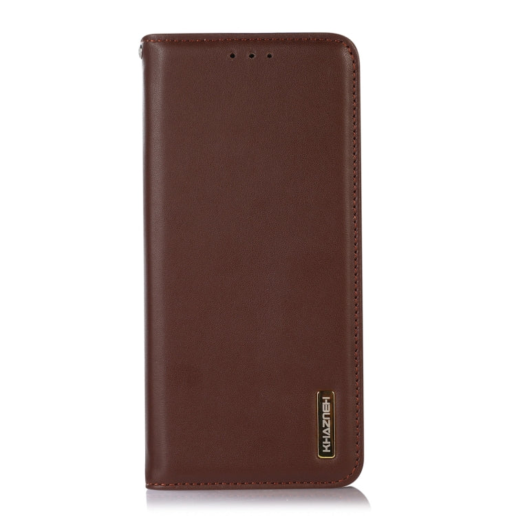 For OnePlus Nord 13 KHAZNEH Nappa Top Layer Cowhide Leather Phone Case(Brown) - OnePlus Cases by buy2fix | Online Shopping UK | buy2fix