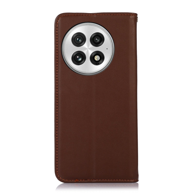 For OnePlus Nord 13 KHAZNEH Nappa Top Layer Cowhide Leather Phone Case(Brown) - OnePlus Cases by buy2fix | Online Shopping UK | buy2fix