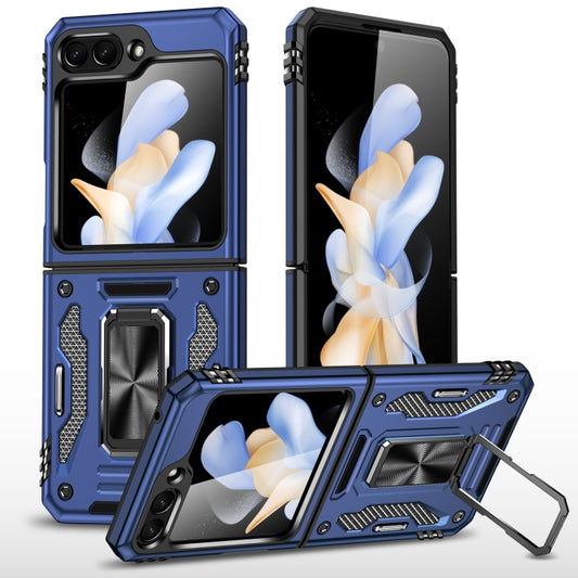 For Samsung Galaxy Z Flip5 5G Armor PC + TPU Camera Shield Phone Case(Navy Blue) - Galaxy Z Flip5 Cases by buy2fix | Online Shopping UK | buy2fix