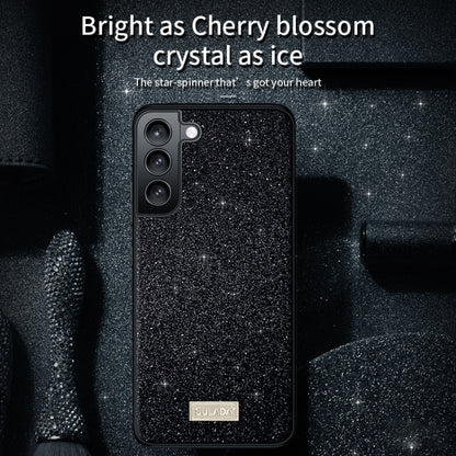 For Samsung Galaxy S24+ 5G SULADA Glittery TPU + Handmade Leather Phone Case(Black) - Galaxy S24+ 5G Cases by SULADA | Online Shopping UK | buy2fix