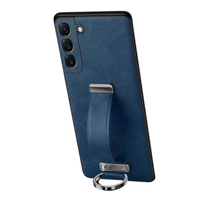 For Samsung Galaxy S24 5G SULADA PC Hybrid Leather Texture Skin Feel Shockproof Phone Case(Blue) - Galaxy S24 5G Cases by SULADA | Online Shopping UK | buy2fix