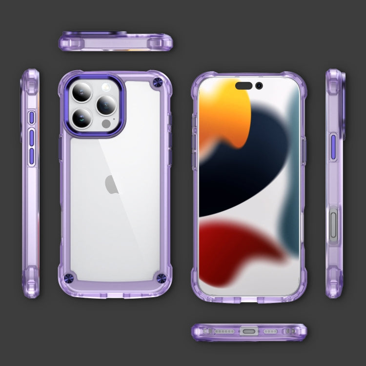 For iPhone 16 Pro Max Skin Feel TPU + PC Phone Case(Transparent Purple) - iPhone 16 Pro Max Cases by buy2fix | Online Shopping UK | buy2fix