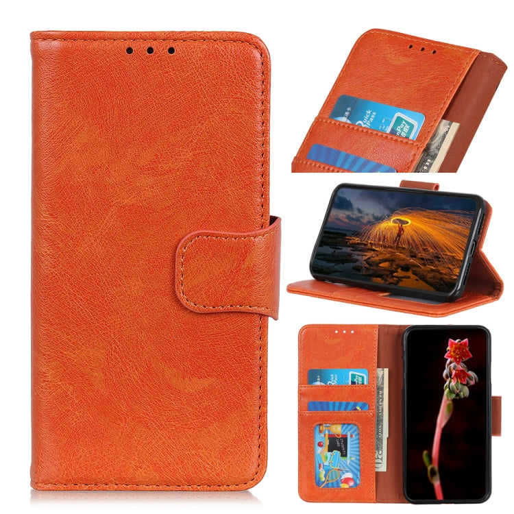 For Honor X9b/X50 5G/Magic6 Lite 5G Nappa Texture Flip Leather Phone Case(Orange) - Honor Cases by buy2fix | Online Shopping UK | buy2fix