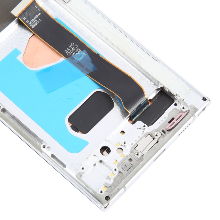 For Samsung Galaxy Note20 Ultra 5G SM-N986B 6.78 inch OLED LCD Screen Digitizer Full Assembly with Frame (Silver) - Galaxy Note Series Parts by buy2fix | Online Shopping UK | buy2fix