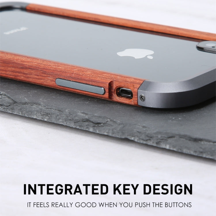 For iPhone XS Max R-JUST Metal + Wood Frame Protective Case - More iPhone Cases by R-JUST | Online Shopping UK | buy2fix