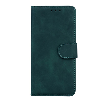 For Motorola Moto G Play 4G 2024 Skin Feel Pure Color Flip Leather Phone Case(Green) - Motorola Cases by buy2fix | Online Shopping UK | buy2fix