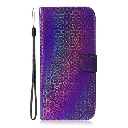 For Motorola Moto G Play 4G 2024 Colorful Magnetic Buckle Leather Phone Case(Purple) - Motorola Cases by buy2fix | Online Shopping UK | buy2fix