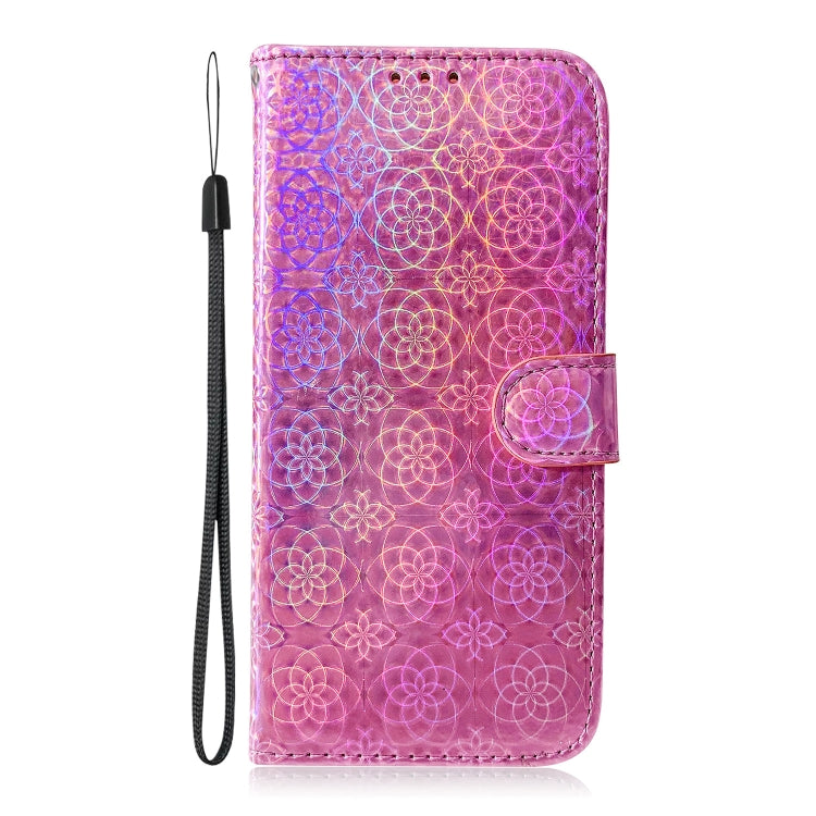 For Motorola Edge 50 Pro Colorful Magnetic Buckle Leather Phone Case(Pink) - Motorola Cases by buy2fix | Online Shopping UK | buy2fix