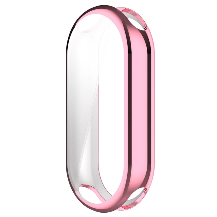 For Xiaomi Mi Band 8 Full Coverage TPU Electroplating Watch Protective Case(Pink) - Watch Cases by buy2fix | Online Shopping UK | buy2fix