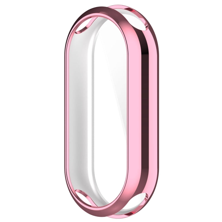 For Xiaomi Mi Band 8 Full Coverage TPU Electroplating Watch Protective Case(Pink) - Watch Cases by buy2fix | Online Shopping UK | buy2fix