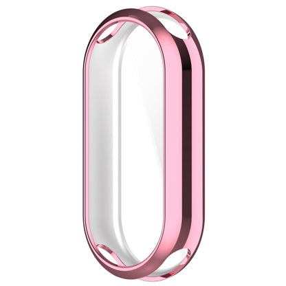 For Xiaomi Mi Band 8 Full Coverage TPU Electroplating Watch Protective Case(Pink) - Watch Cases by buy2fix | Online Shopping UK | buy2fix