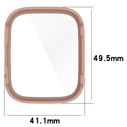 For Redmi Watch 3 Lite PC + Tempered Film Integrated Watch Protective Case(Pink) - Watch Cases by buy2fix | Online Shopping UK | buy2fix