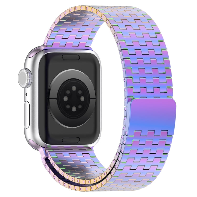 For Apple Watch Ultra 2 49mm Magnetic Buckle Stainless Steel Metal Watch Band(Colorful) - Watch Bands by buy2fix | Online Shopping UK | buy2fix