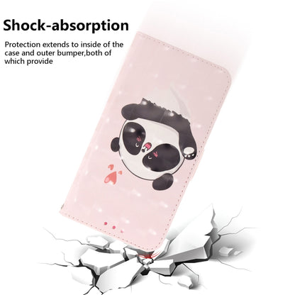 For Motorola Moto G Power 5G 2024 3D Colored Horizontal Flip Leather Phone Case(Heart Panda) - Motorola Cases by buy2fix | Online Shopping UK | buy2fix