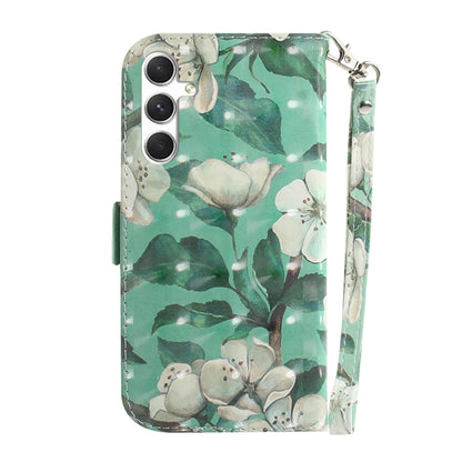 For Samsung Galaxy S24 5G 3D Colored Horizontal Flip Leather Phone Case(Watercolor Flower) - Galaxy S24 5G Cases by buy2fix | Online Shopping UK | buy2fix