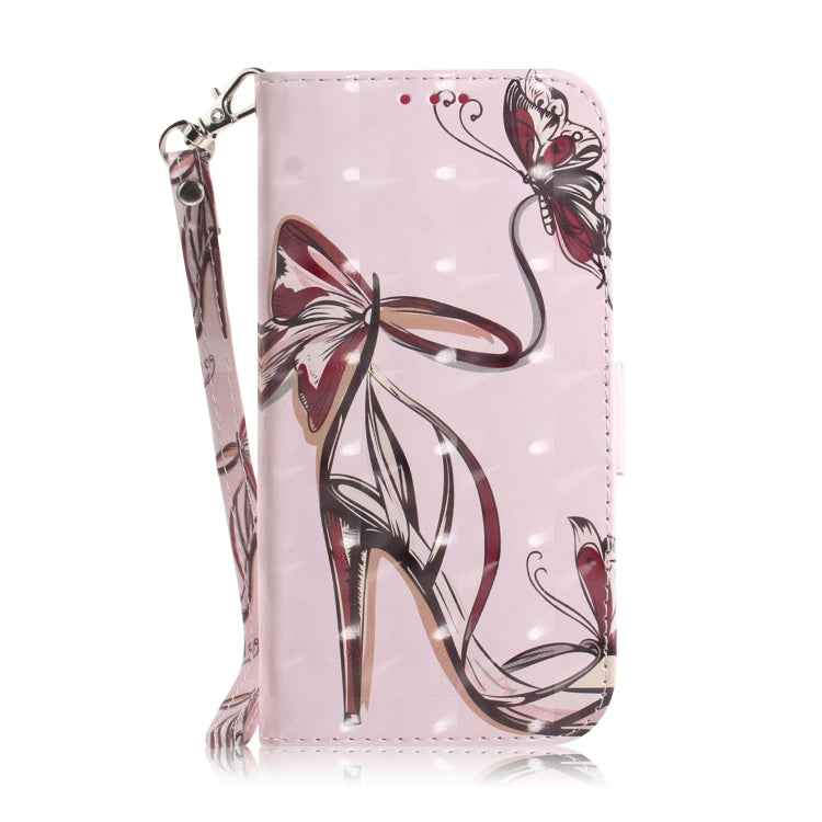 For Samsung Galaxy M55 3D Colored Horizontal Flip Leather Phone Case(Butterfly High-heeled) - Galaxy Phone Cases by buy2fix | Online Shopping UK | buy2fix