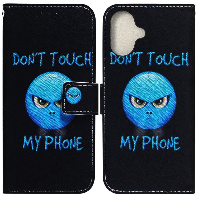 For iPhone 16 Plus Coloured Drawing Flip Leather Phone Case(Anger) - iPhone 16 Plus Cases by buy2fix | Online Shopping UK | buy2fix