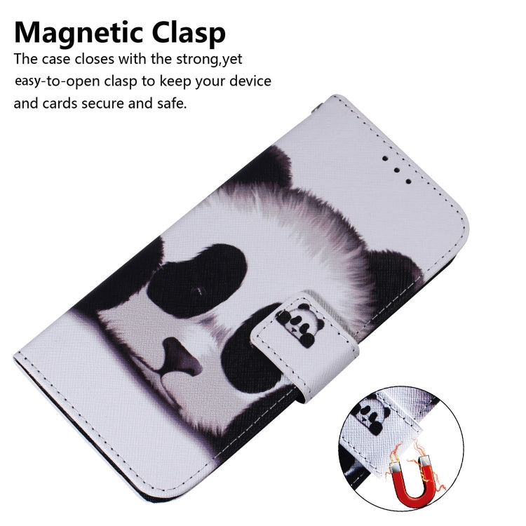 For Xiaomi Redmi Note 13 4G Global Coloured Drawing Flip Leather Phone Case(Panda) - Note 13 Cases by buy2fix | Online Shopping UK | buy2fix