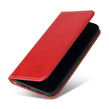 For iPhone 15 Pro Max Fierre Shann PU Genuine Leather Texture Phone Case(Red) - iPhone 15 Pro Max Cases by FIERRE SHANN | Online Shopping UK | buy2fix