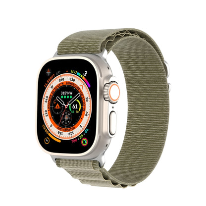 For Apple Watch Ultra 49mm DUX DUCIS GS Series Nylon Loop Watch Band(Olive) - Watch Bands by DUX DUCIS | Online Shopping UK | buy2fix