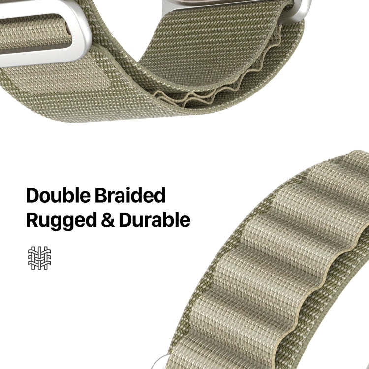 For Apple Watch Series 8 41mm DUX DUCIS GS Series Nylon Loop Watch Band(Olive) - Watch Bands by DUX DUCIS | Online Shopping UK | buy2fix