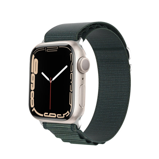 For Apple Watch Series 8 45mm  DUX DUCIS GS Series Nylon Loop Watch Band(Green) - Watch Bands by DUX DUCIS | Online Shopping UK | buy2fix