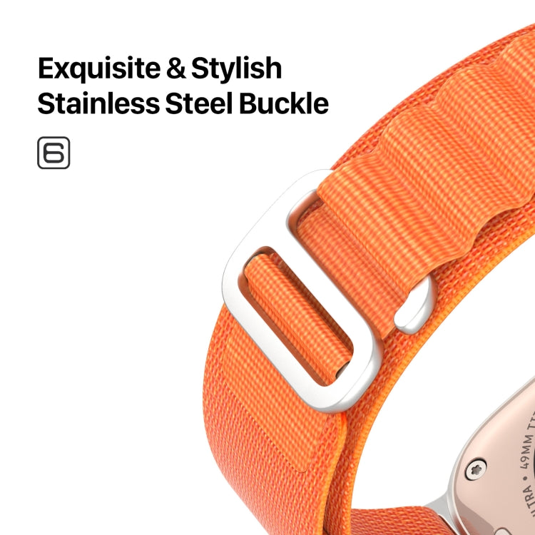 For Apple Watch SE 2022 40mm DUX DUCIS GS Series Nylon Loop Watch Band(Orange) - Watch Bands by DUX DUCIS | Online Shopping UK | buy2fix