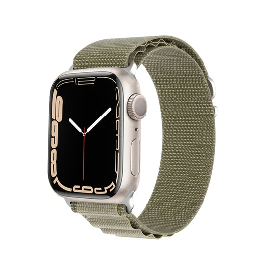 For Apple Watch SE 2022 40mm DUX DUCIS GS Series Nylon Loop Watch Band(Olive) - Watch Bands by DUX DUCIS | Online Shopping UK | buy2fix