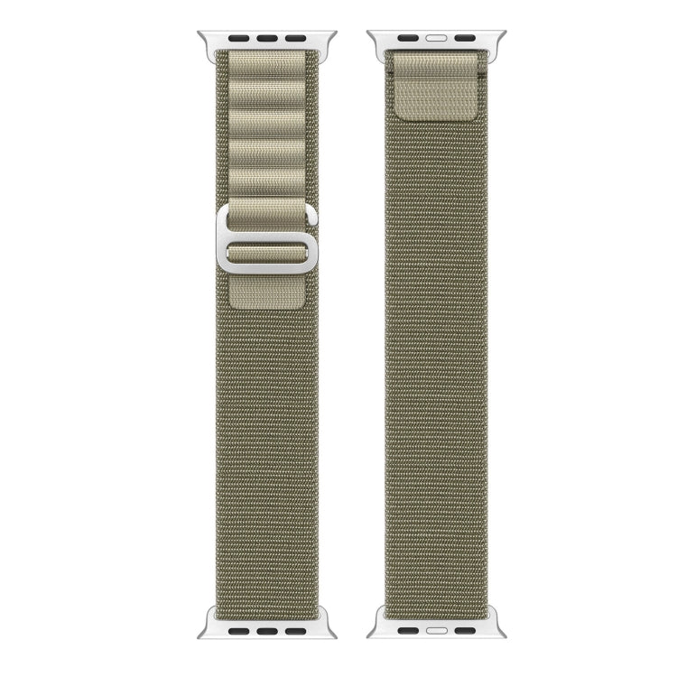 For Apple Watch Series 7 41mm DUX DUCIS GS Series Nylon Loop Watch Band(Olive) - Watch Bands by DUX DUCIS | Online Shopping UK | buy2fix