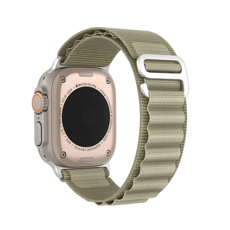 For Apple Watch Series 7 45mm DUX DUCIS GS Series Nylon Loop Watch Band(Olive) - Watch Bands by DUX DUCIS | Online Shopping UK | buy2fix