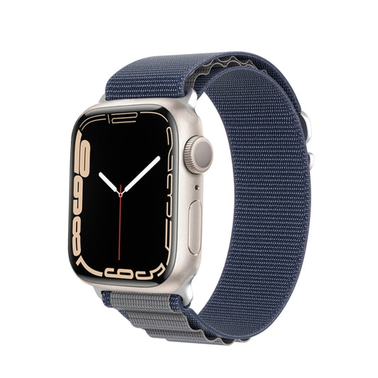 For Apple Watch Series 7 45mm DUX DUCIS GS Series Nylon Loop Watch Band(Blue) - Watch Bands by DUX DUCIS | Online Shopping UK | buy2fix