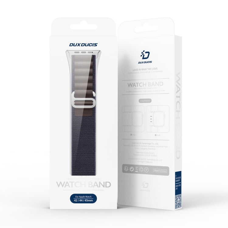 For Apple Watch Series 3 38mm DUX DUCIS GS Series Nylon Loop Watch Band(Indigo Blue) - Watch Bands by DUX DUCIS | Online Shopping UK | buy2fix