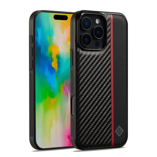 For iPhone 16 Pro LC.IMEEKE 3 in 1 Carbon Fiber Texture Shockproof Phone Case(Black) - iPhone 16 Pro Cases by LC.IMEEKE | Online Shopping UK | buy2fix