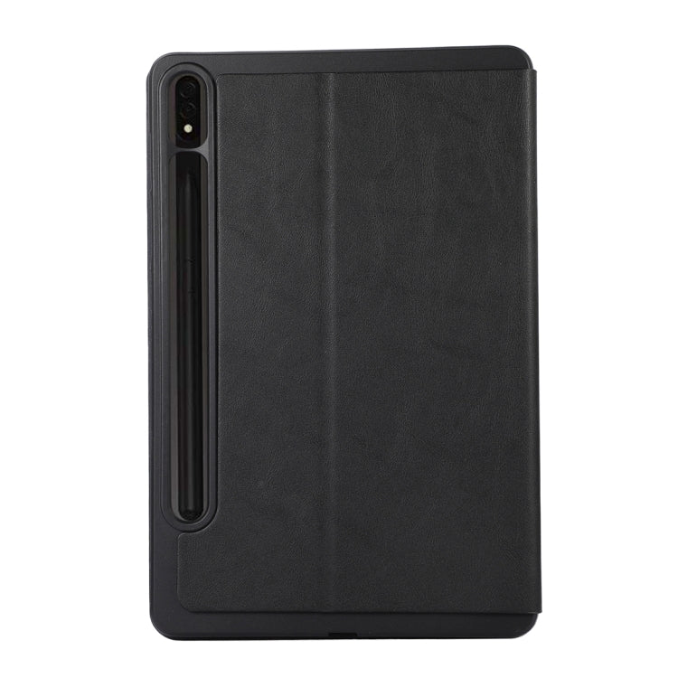 For Samsung Galaxy Tab S9 TPU Flip Tablet Protective Leather Case(Black) - Galaxy Tab S9 Cases by buy2fix | Online Shopping UK | buy2fix