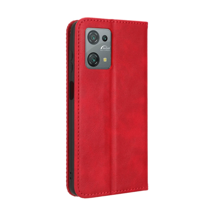 For Blackview Oscal C30 / C30 Pro Magnetic Buckle Retro Texture Leather Phone Case(Red) - More Brand by buy2fix | Online Shopping UK | buy2fix