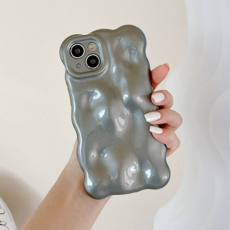 For iPhone 16 Pro Wave Bubbles TPU Phone Case(Grey) - iPhone 16 Pro Cases by buy2fix | Online Shopping UK | buy2fix